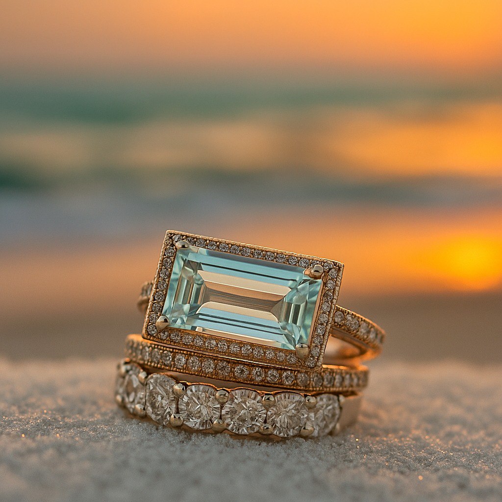 Eleganckie Zestawy Pierścionków Ocean