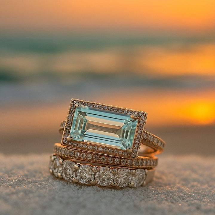 Eleganckie Zestawy Pierścionków Ocean