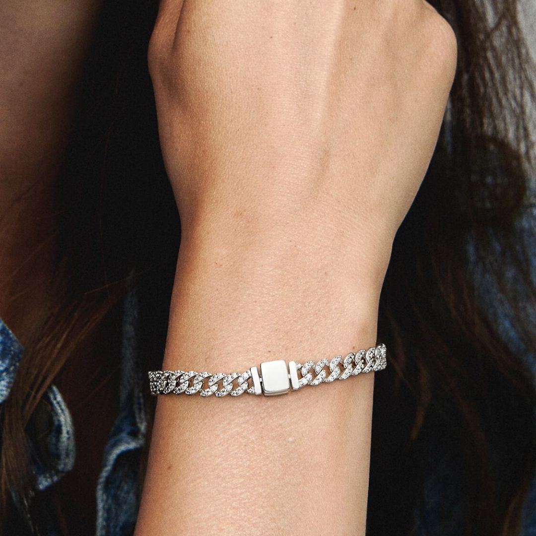 Pulsera Cubana z Moissanitem