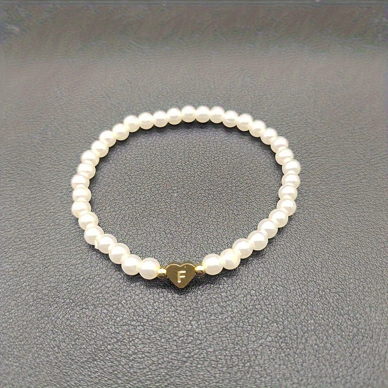 Elegancka Bransoletka z Inicjałami w Kształcie Serca A-Z