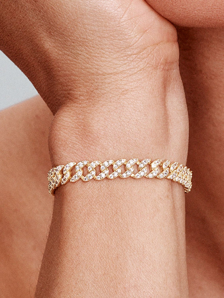 Pulsera Cubana z Moissanitem