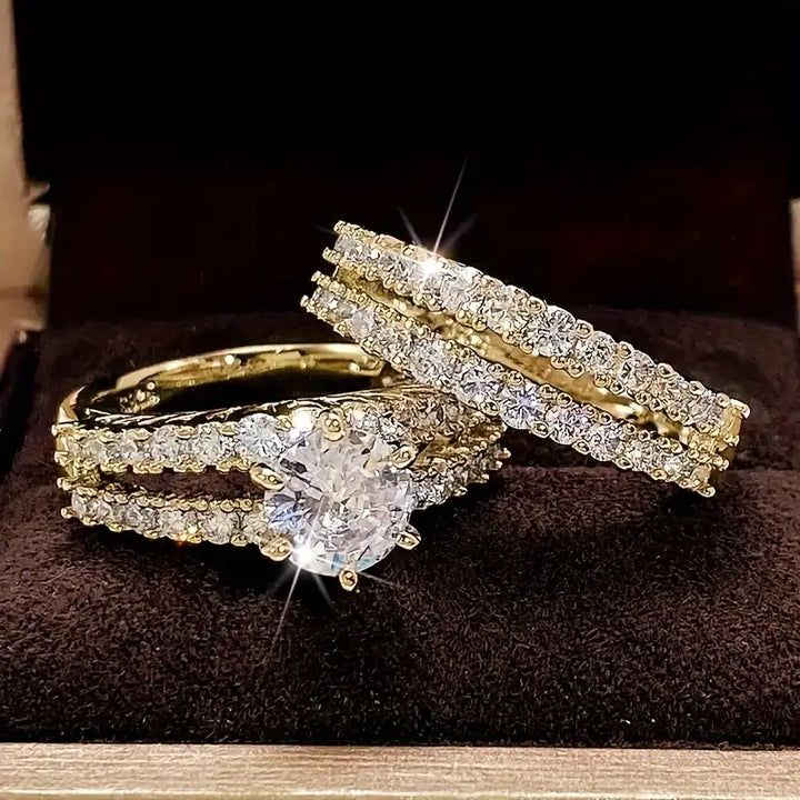 Elegancki Zestaw Pierścionków Radiance Eterna
