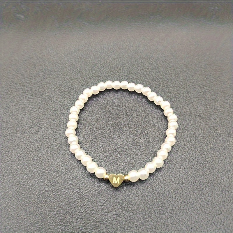 Elegancka Bransoletka z Inicjałami w Kształcie Serca A-Z