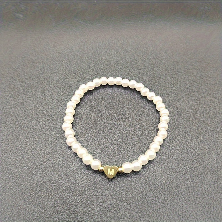 Elegancka Bransoletka z Inicjałami w Kształcie Serca A-Z