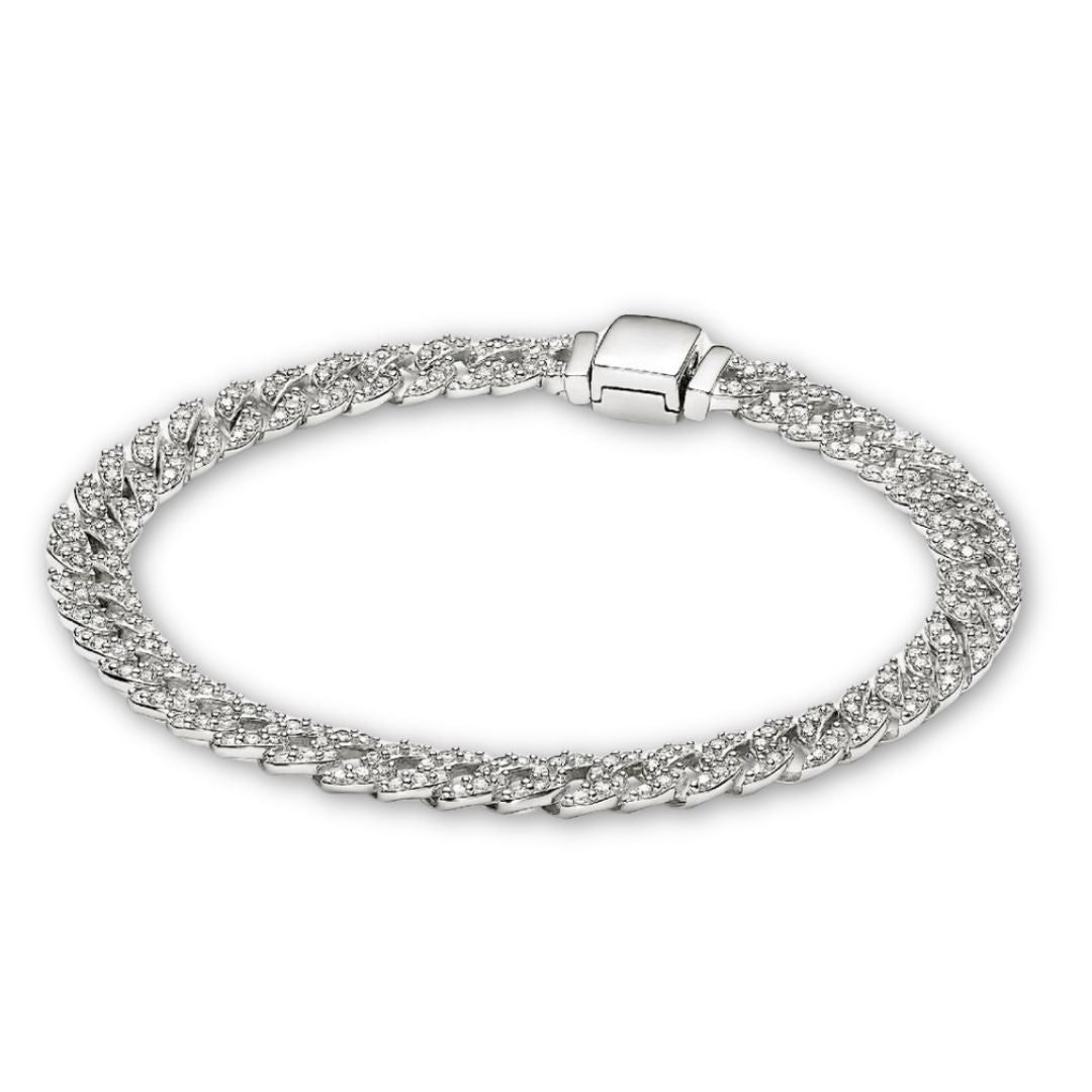Pulsera Cubana z Moissanitem