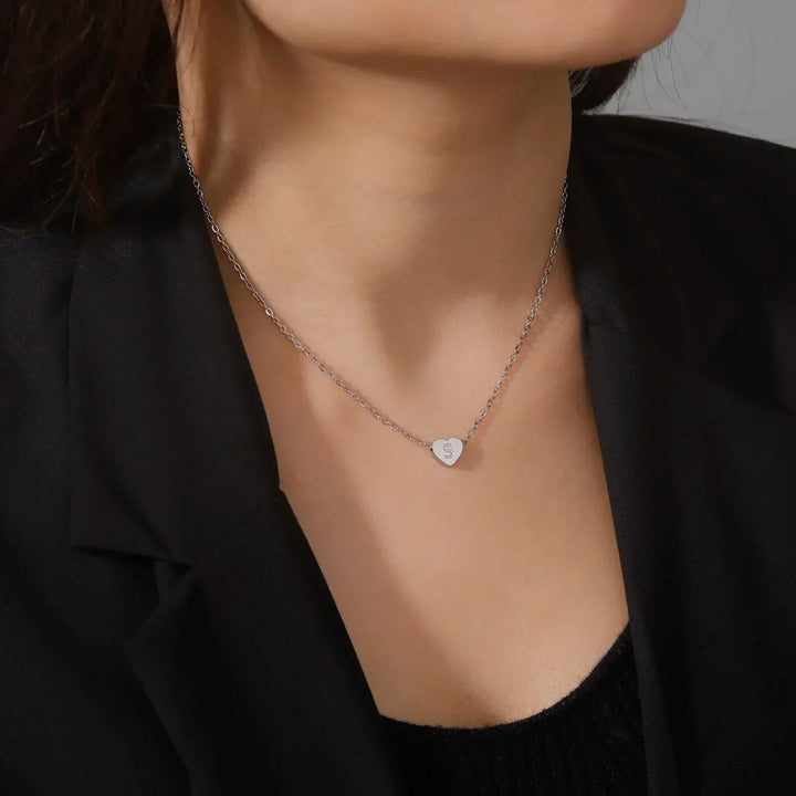 Królewski Choker w Kształcie Serca z Inicjałami