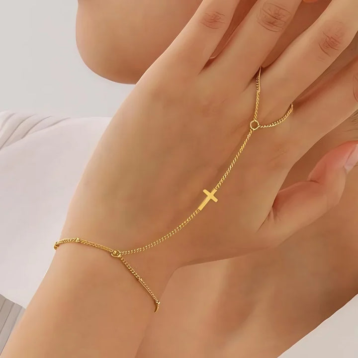Bransoletka na rękę W kolorze złota Krzyż