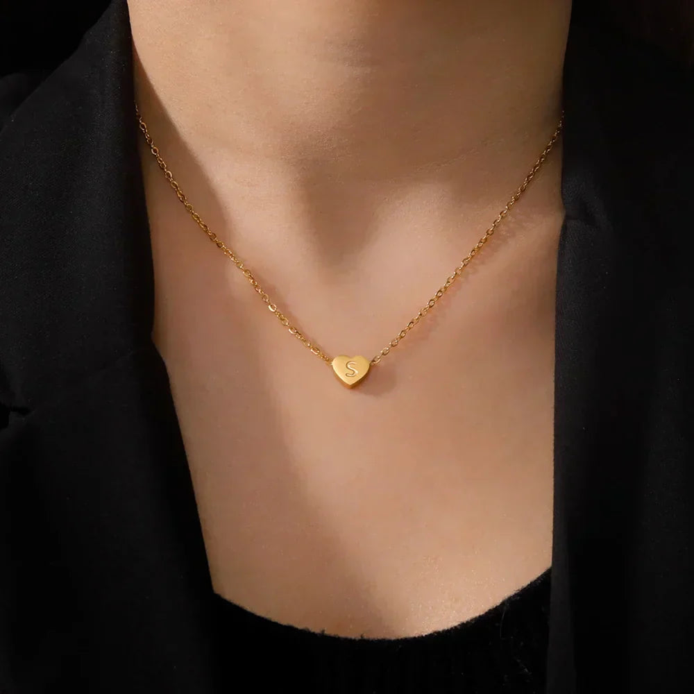 Królewski Choker w Kształcie Serca z Inicjałami
