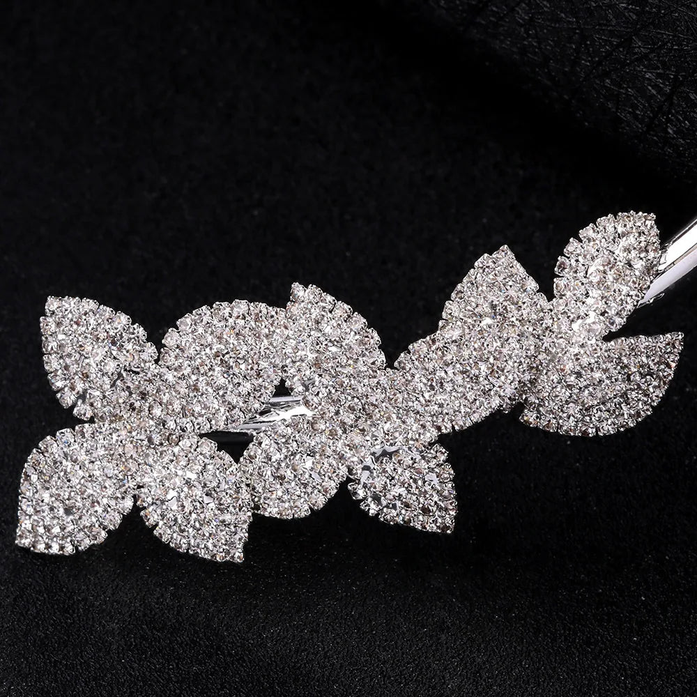 Elegancka Kwiatowa Kryształowa Kolia