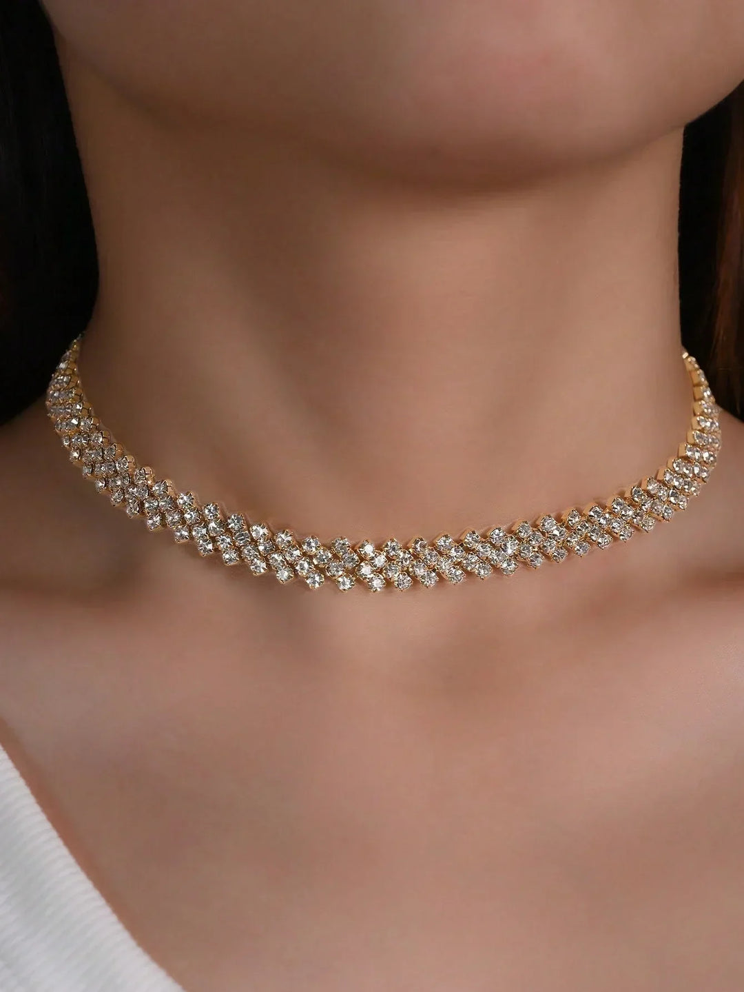 Elegancka Obroża z Kryształkami