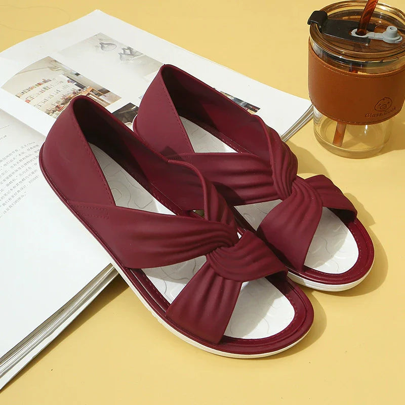 Bequeme Orthopädische Zehensandalen Orthopedic Sandals w kolorze Czerwony