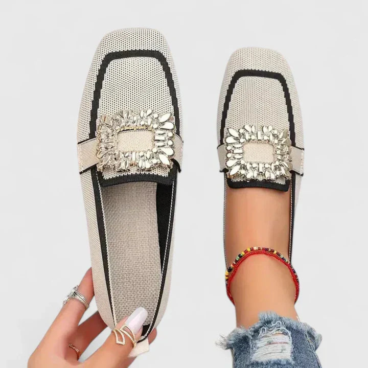 Damska elegancka loafer na lato w kolorze Beżowy