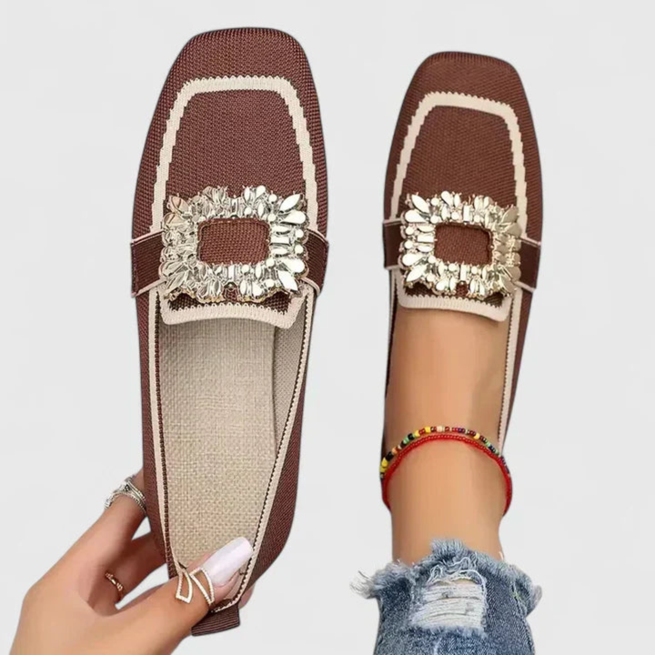 Damska elegancka loafer na lato w kolorze Brązowy