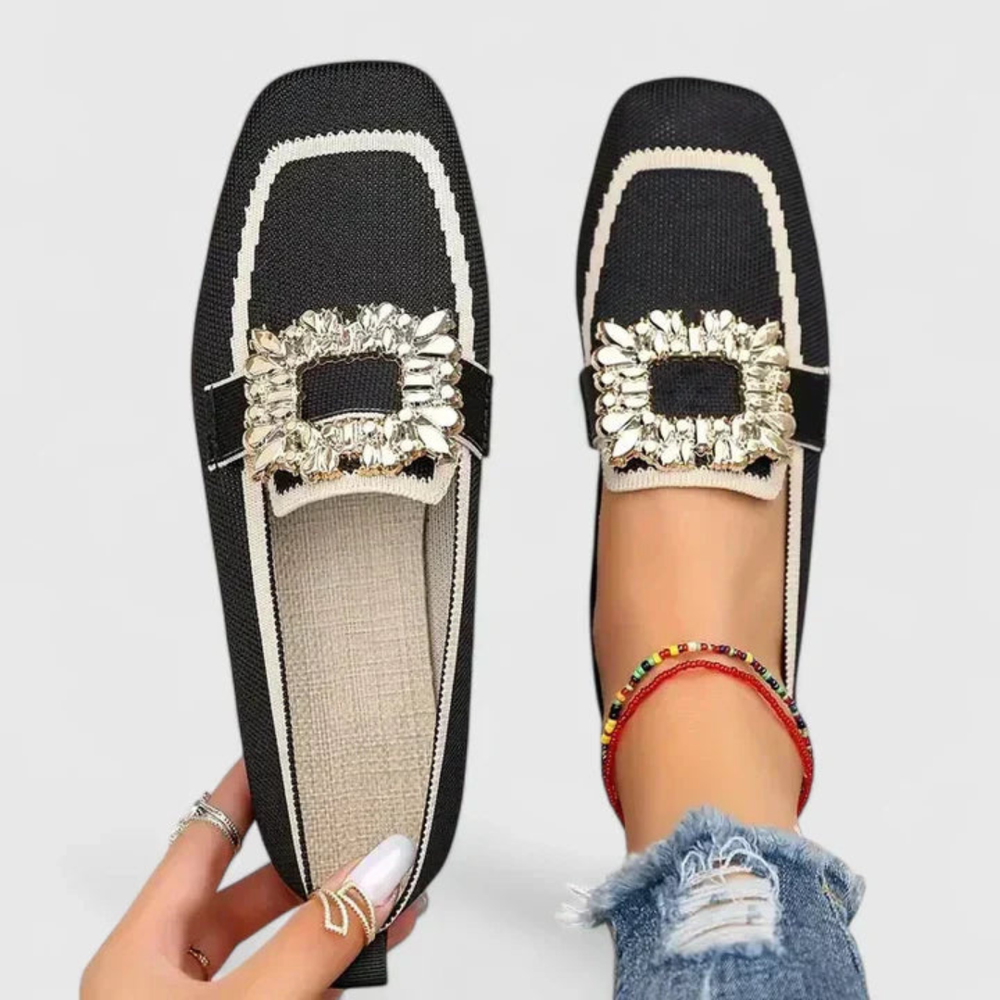 Damska elegancka loafer na lato w kolorze Czarny
