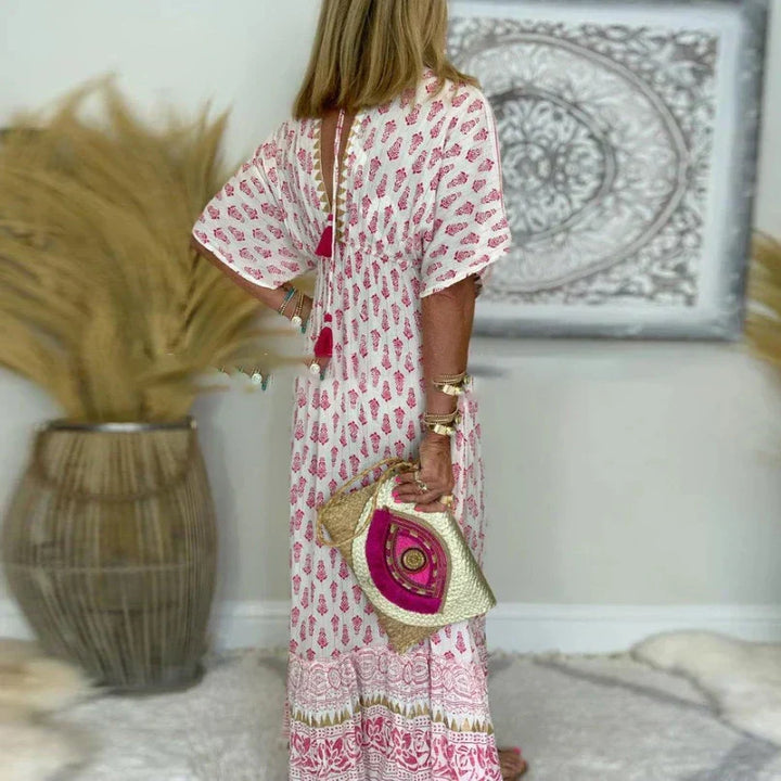Damska sukienka maxi na lato w stylu boho (3)