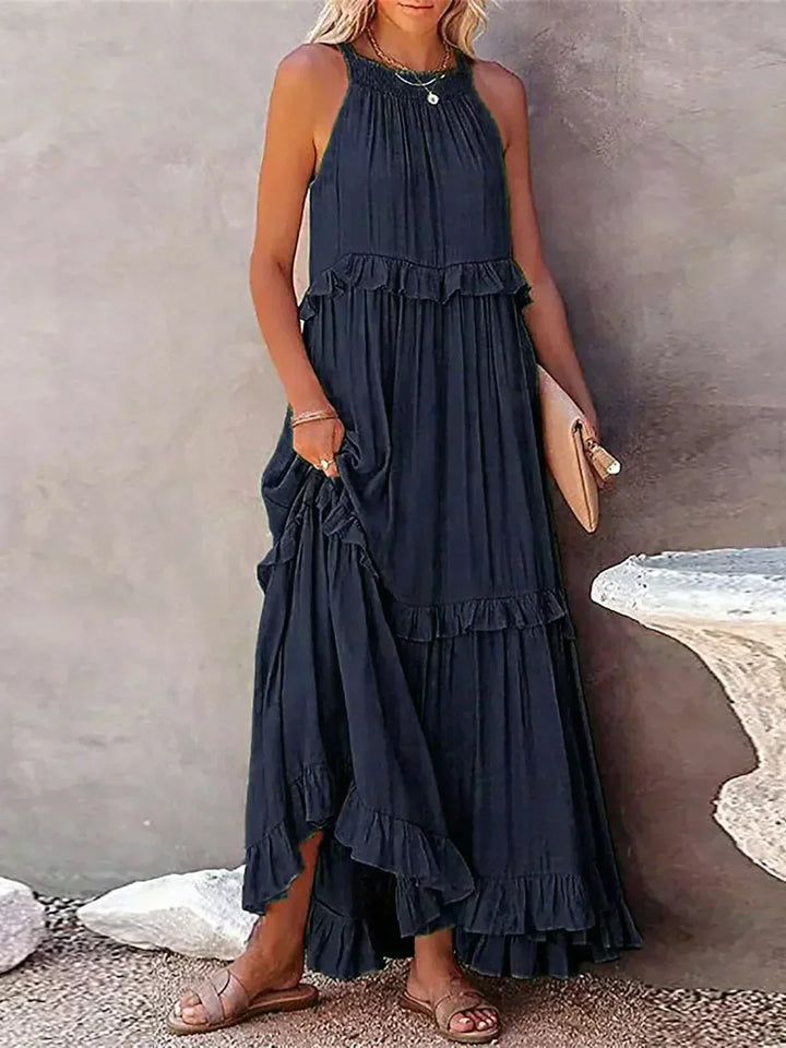 Damska sukienka maxi w stylu boho na lato w kolorze Zielony 2