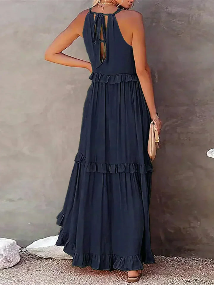 Damska sukienka maxi w stylu boho na lato w kolorze Zielony 3