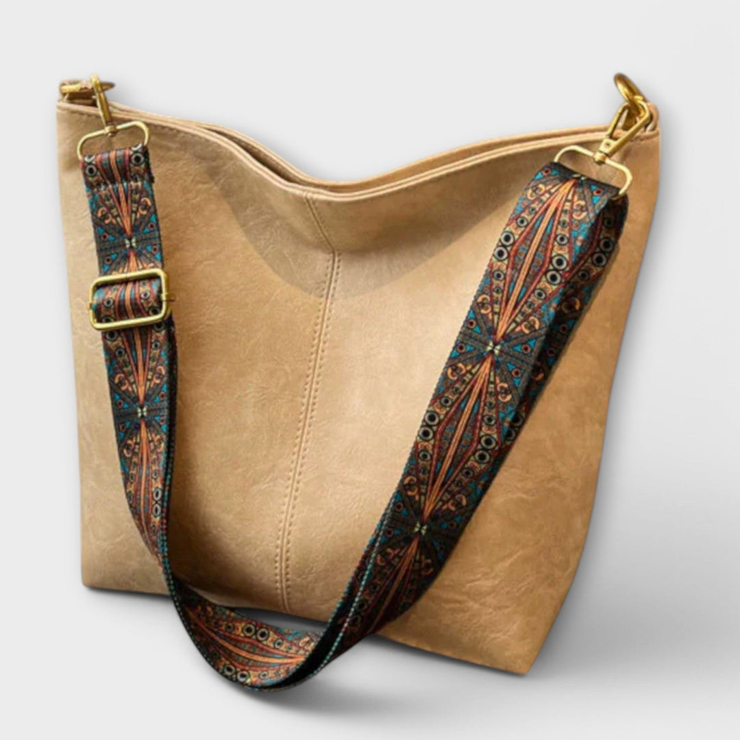 Damska torebka vintage na ramię na co dzień w kolorze Beige (Almost sold out)
