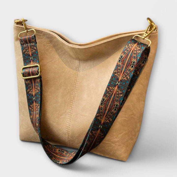 Damska torebka vintage na ramię na co dzień w kolorze Beige (Almost sold out)