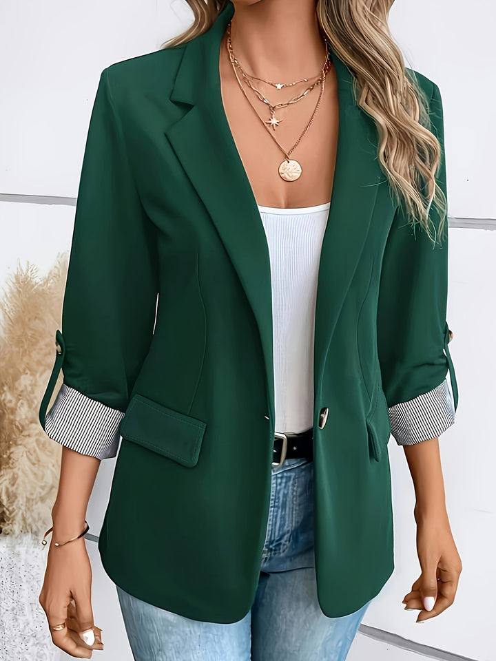 Damski elegancki blazer na każdy dzień w kolorze Ciemny Zielony