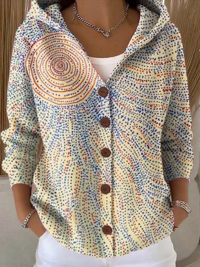 Damski Elegancki Kardigan Maxi w kolorze Jasny Żółty