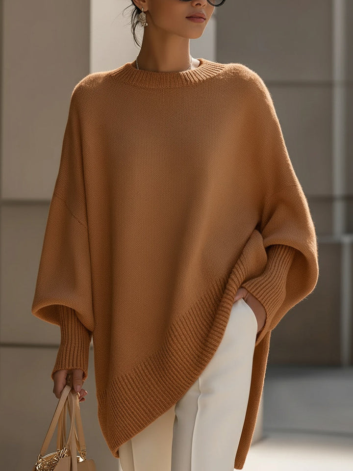 Damski elegancki pullover do zimy w kolorze Karamell