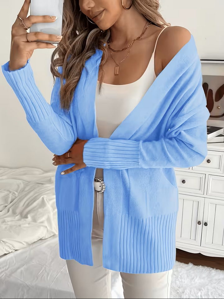 Damski Elegancki Rozpinany Kardigan w kolorze Vibrant Blue