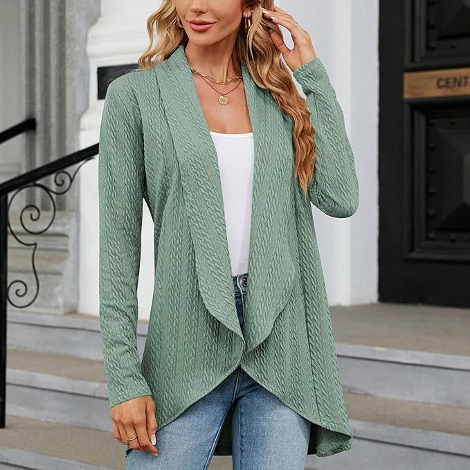 Damski Miękki Elegancki Kardigan w kolorze Mint Green