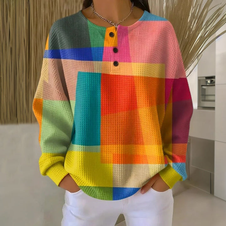 Damski pullover vintage wielobarwny (2)