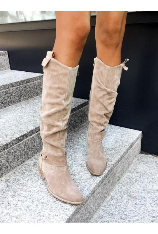 Damskie eleganckie buty do kolan (9)