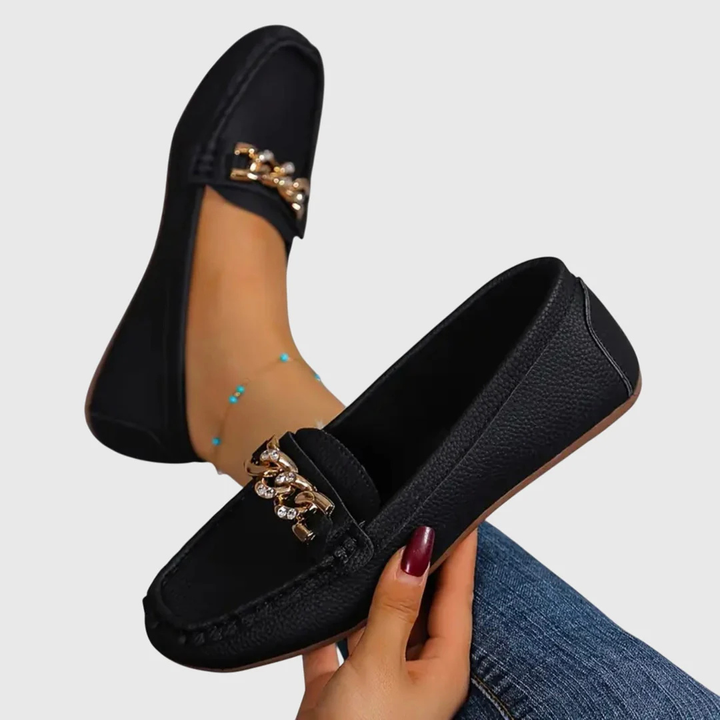 Damskie letnie loafers z łańcuszkiem (4)