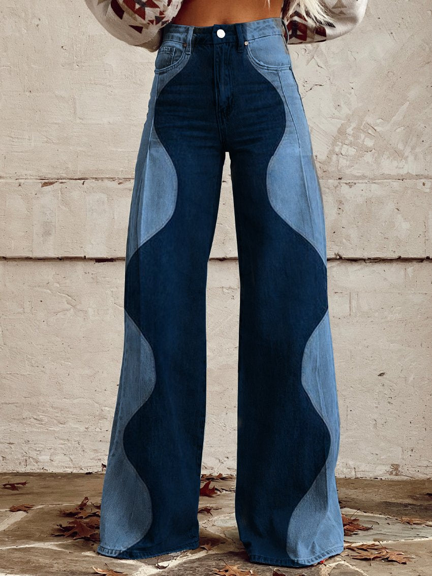 Damskie vintage jeansy na lato