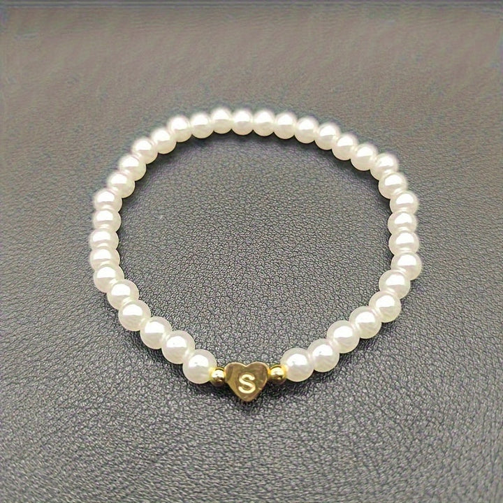 Elegancka Bransoletka z Inicjałami w Kształcie Serca A-Z