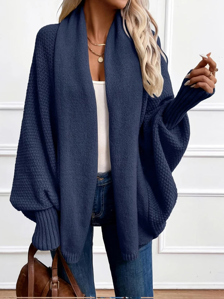 Draped Shawl-Collar Cardigan Cardigan (11)