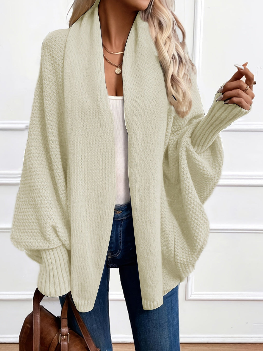 Draped Shawl-Collar Cardigan Cardigan (4)