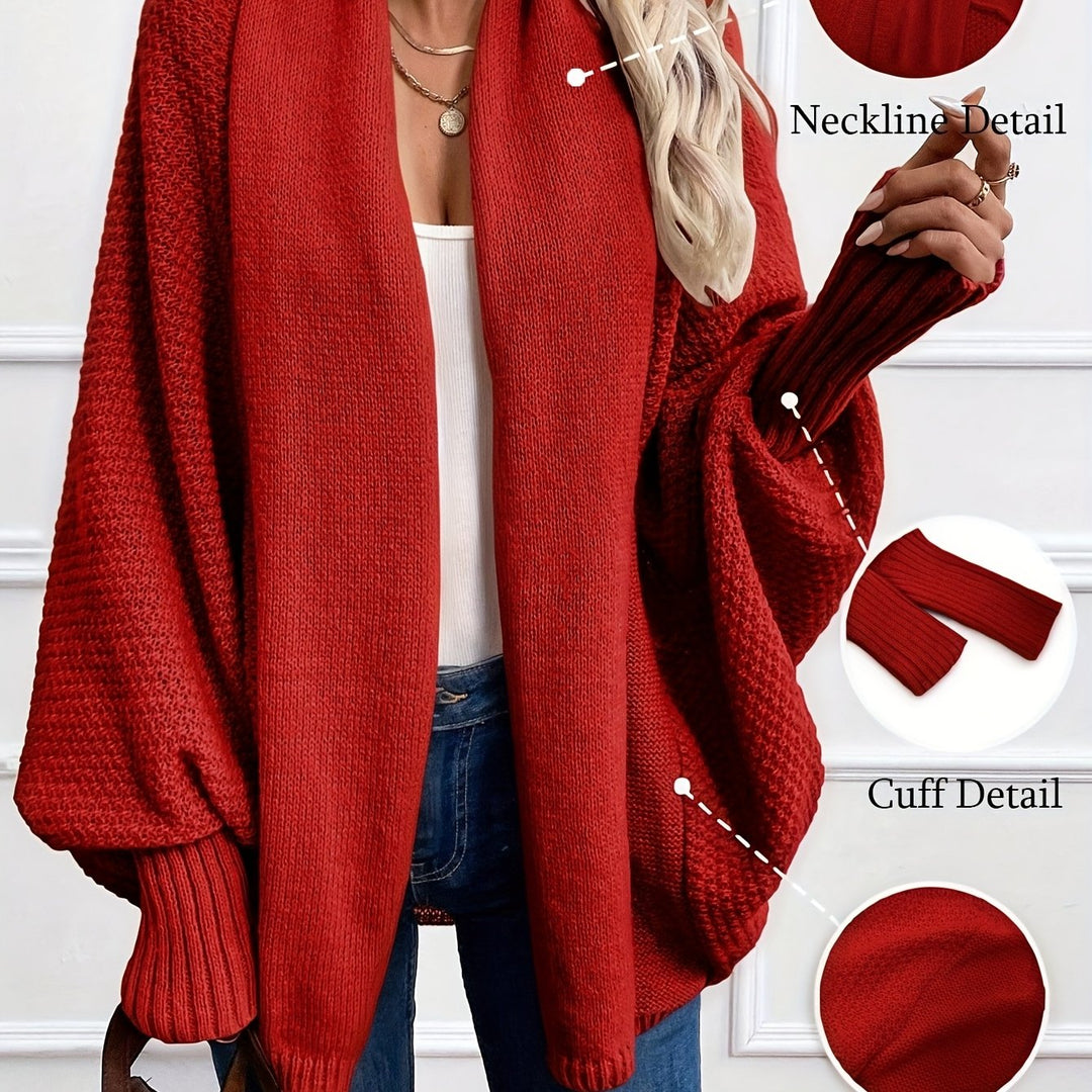 Draped Shawl-Collar Cardigan Cardigan w kolorze Brick Red