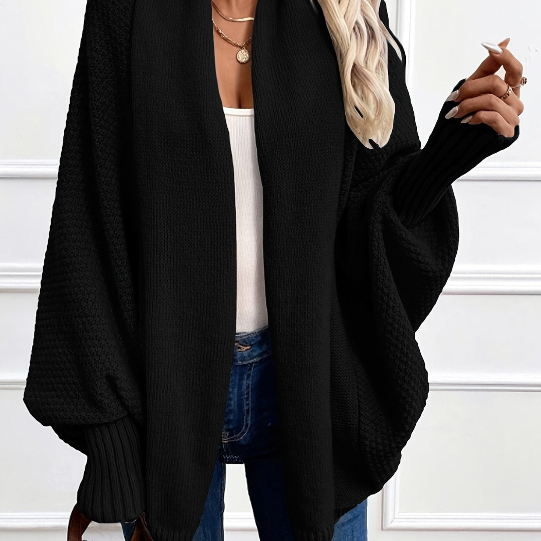 Draped Shawl-Collar Cardigan Cardigan w kolorze Czarny