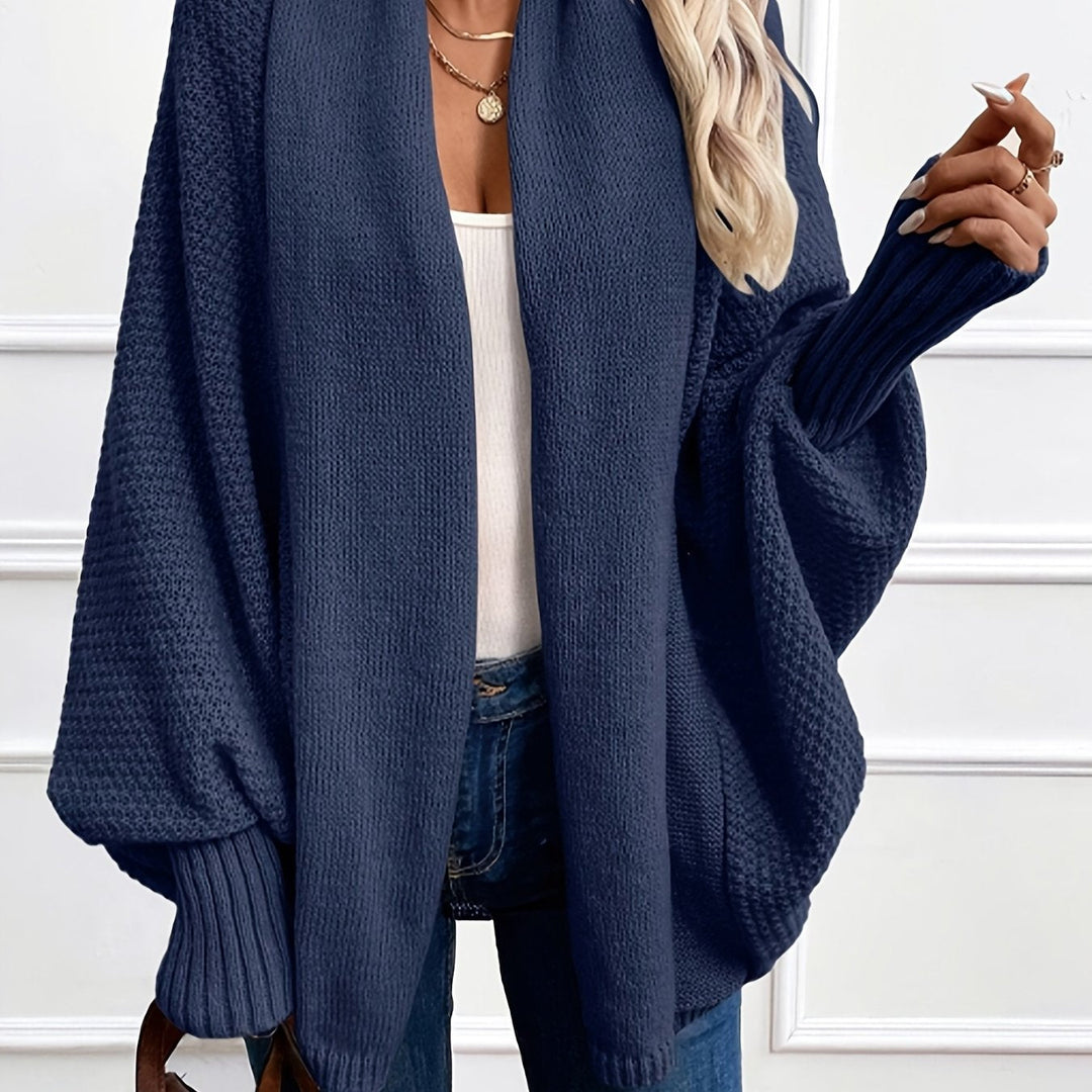Draped Shawl-Collar Cardigan Cardigan w kolorze Granatowy