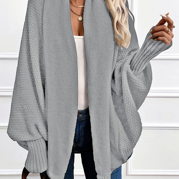 Draped Shawl-Collar Cardigan Cardigan w kolorze Jasny Szary