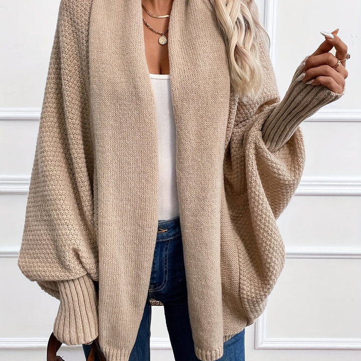 Draped Shawl-Collar Cardigan Cardigan w kolorze Khaki