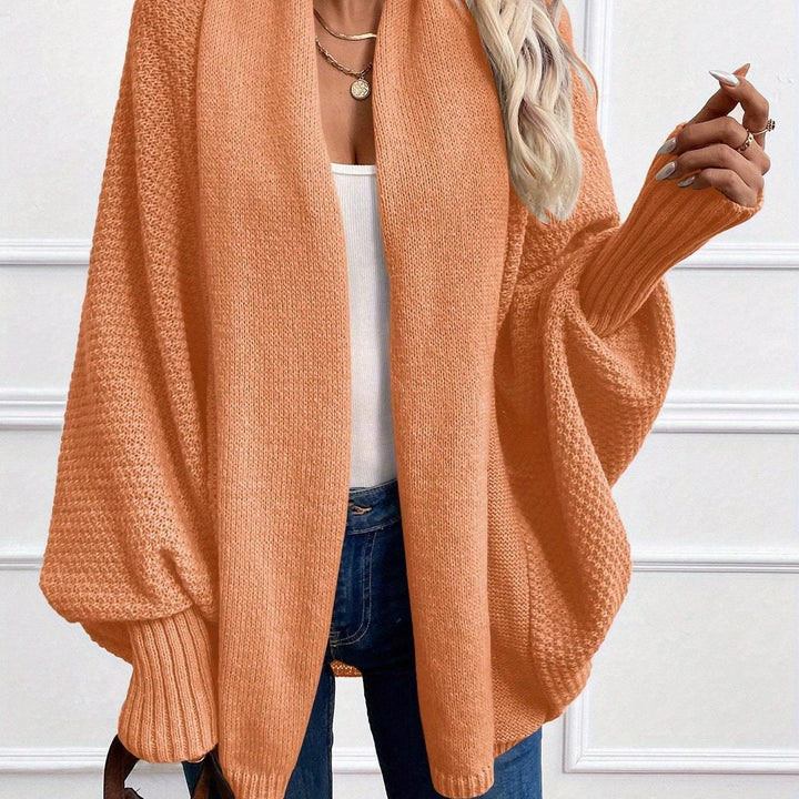 Draped Shawl-Collar Cardigan Cardigan w kolorze Pomarańczowy