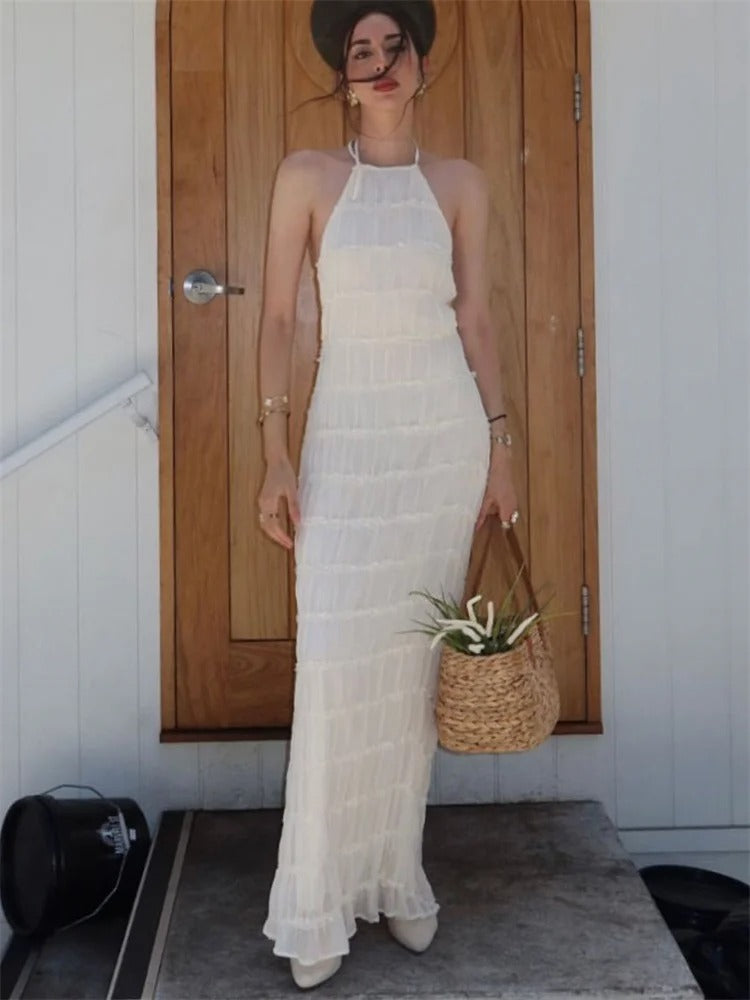 Elegancka Maxi Sukienka Halter z (9)