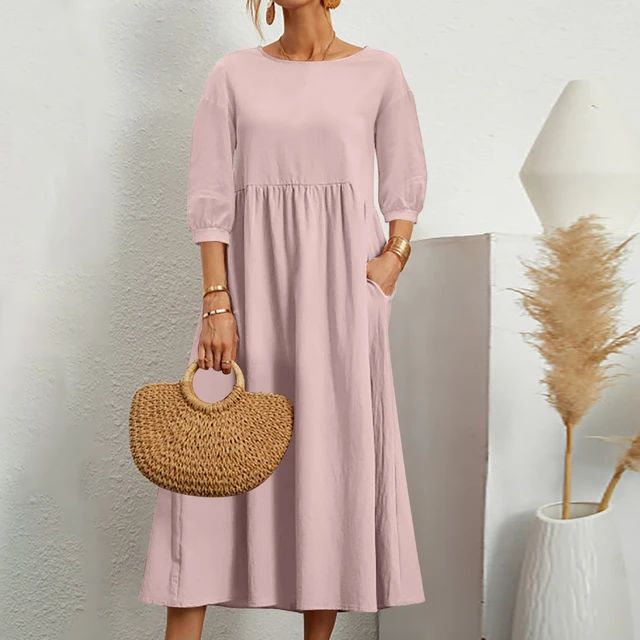 Elegancka sukienka maxi na lato w kolorze Różowy