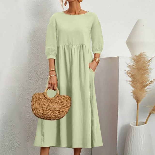 Elegancka sukienka maxi na lato w kolorze Zielony