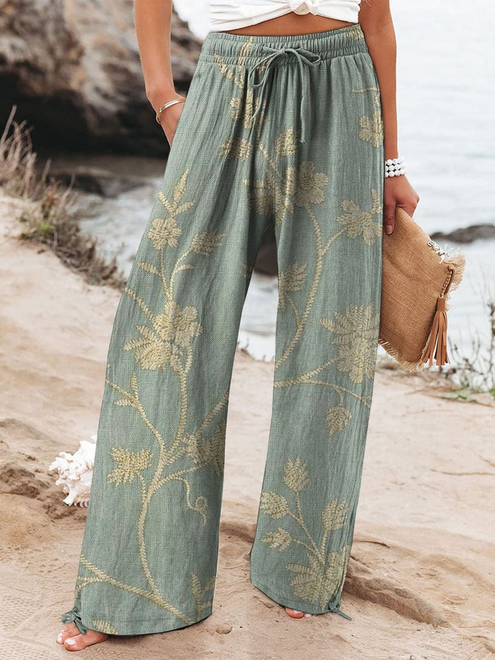 Eleganckie damskie szerokie spodnie w kolorze Stil 10