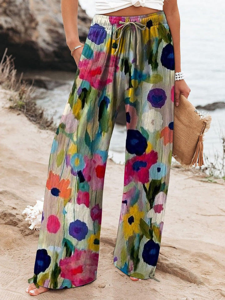 Eleganckie damskie szerokie spodnie w kolorze Stil 9