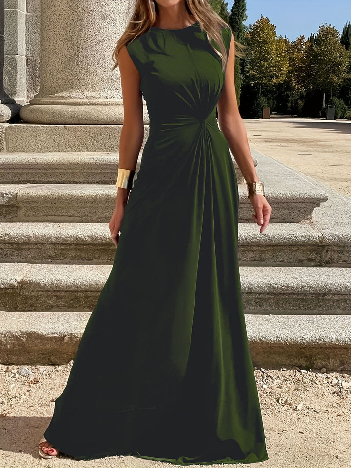 Damska elegancka sukienka maxi na wesele w kolorze Zielony