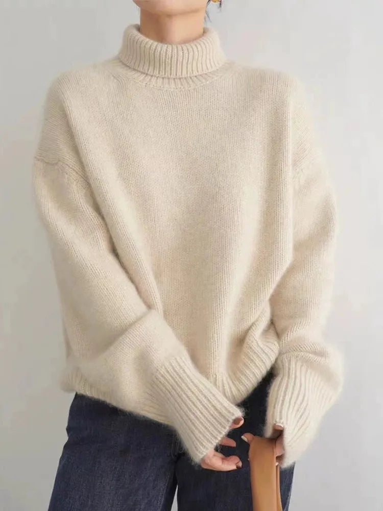 Eleganter Rollkragenpullover Damen pullover (2)