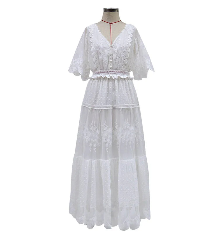 Elegantes Maxikleid mit V-Ausschnitt und (5)