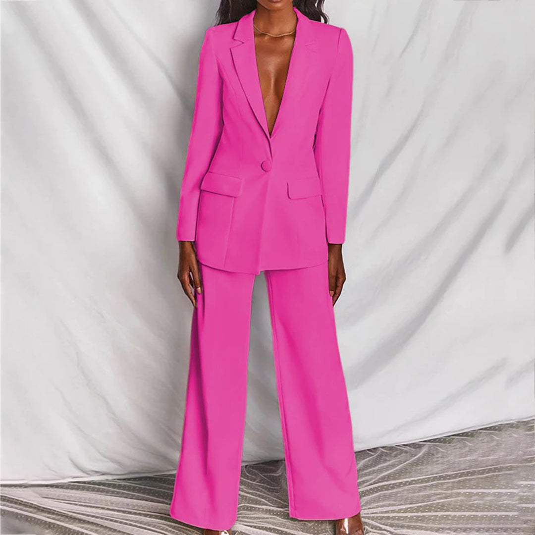 Elegantes Set Aus Blazer Und w kolorze Polly Rosa 1